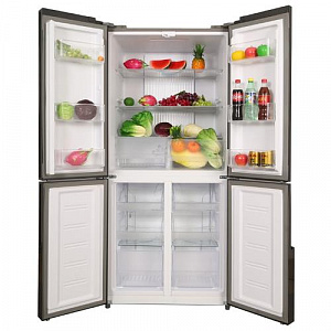 Холодильник Ginzzu NFK-500 White glass